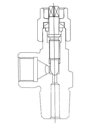 QF-2D सुई प्रकार पीतल ऑक्सीजन O2 सिलेंडर वाल्व